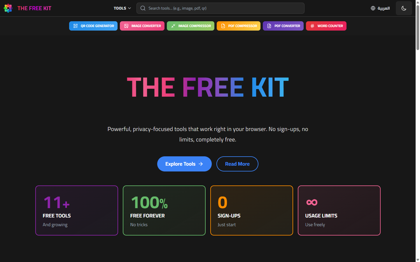 The Free Kit Homepage